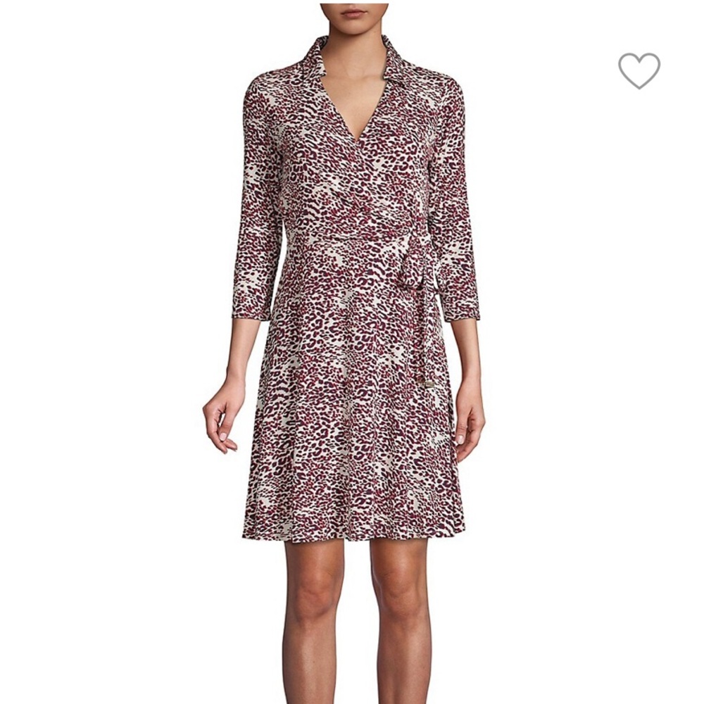 Tommy Hilfiger leopard print wrap dress.